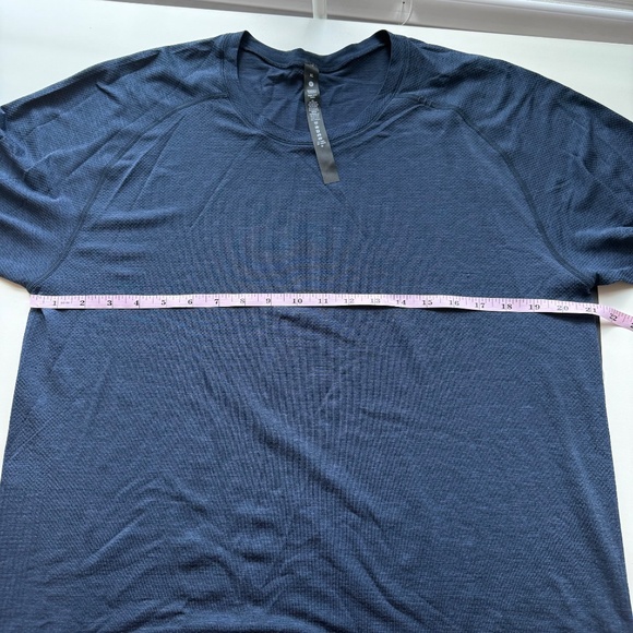 Lululemon Mens Metal Vent Mineral Blue True Navy Tech Long Sleeve Shirt - Picture 8 of 9